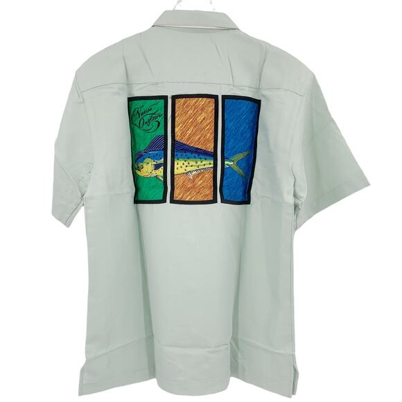 NATIVE OUTFITTERS Camp Shirt Size S New $99 Mint Seafoam Hogfish Boating Water - Picture 5 of 10